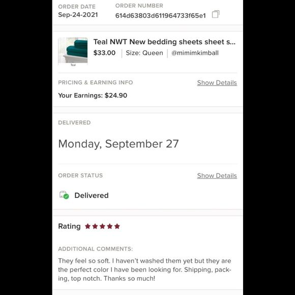 Teal NWT New bedding sheets sheet set 6 pc SOFT - Picture 10 of 10